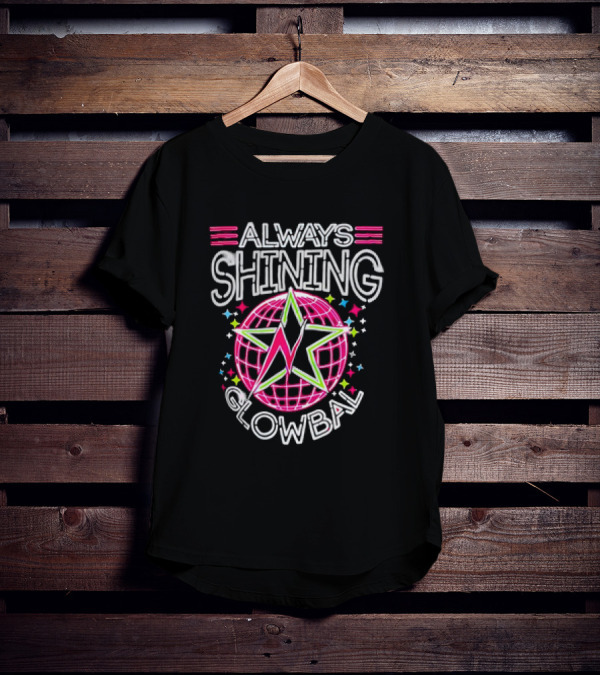 Always Shining Glowbals Neon Star Globe T-Shirt