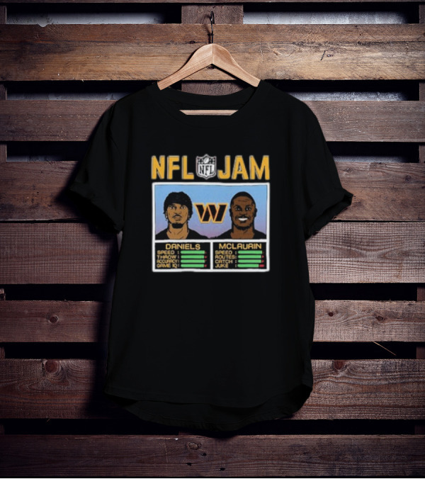 NFL Jam Daniels McLaurin Washington Commanders Retro Game T-Shirt