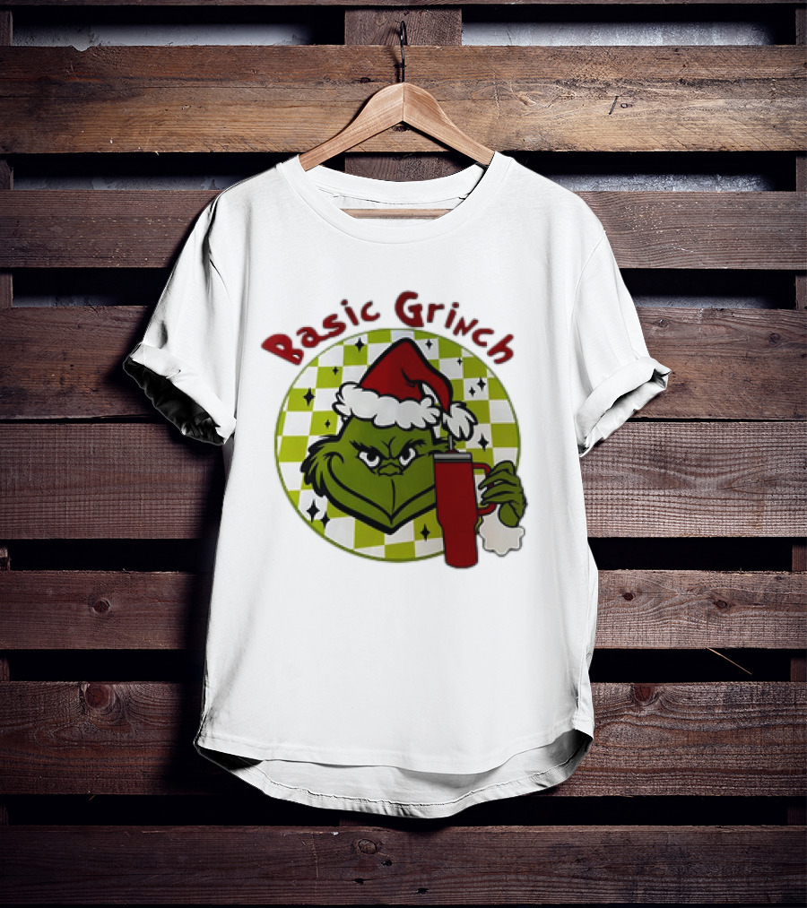 Basic Grinch Christmas Santa Hat Holiday Mug T-Shirt