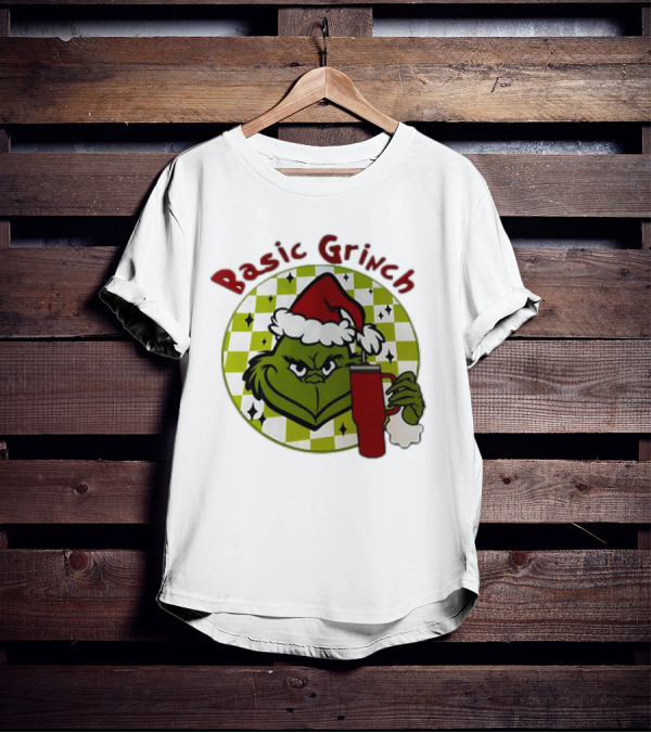 Basic Grinch Christmas Santa Hat Holiday Mug T-Shirt