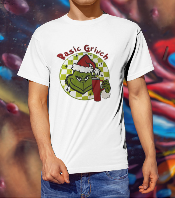 Basic Grinch Christmas Santa Hat Holiday Mug T-Shirt