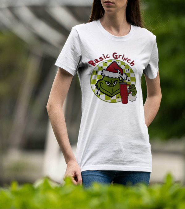 Basic Grinch Christmas Santa Hat Holiday Mug T-Shirt