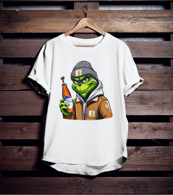 Grinch Michelob Ultra Carhartt Beanie And Jacket T-Shirt