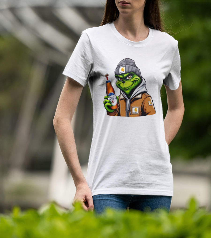 Grinch Michelob Ultra Carhartt Beanie And Jacket T-Shirt