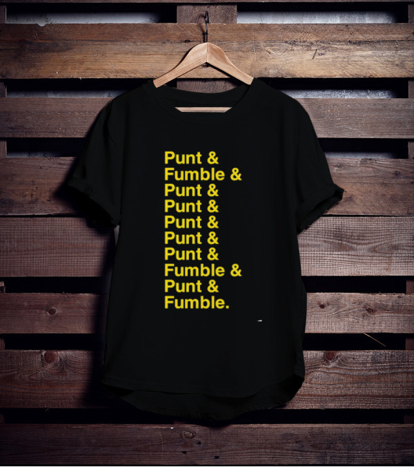 Iowa At Penn State Game Punt And Fumble Commemorative T-Shirt