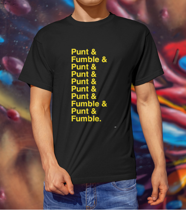 Iowa At Penn State Game Punt And Fumble Commemorative T-Shirt