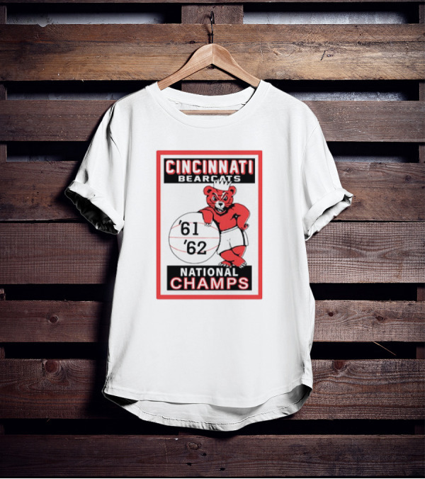 Cincinnati Bearcats 1961 1962 Basketball National Champs Retro T-Shirt