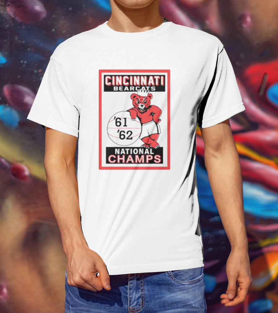 Cincinnati Bearcats 1961 1962 Basketball National Champs Retro T-Shirt