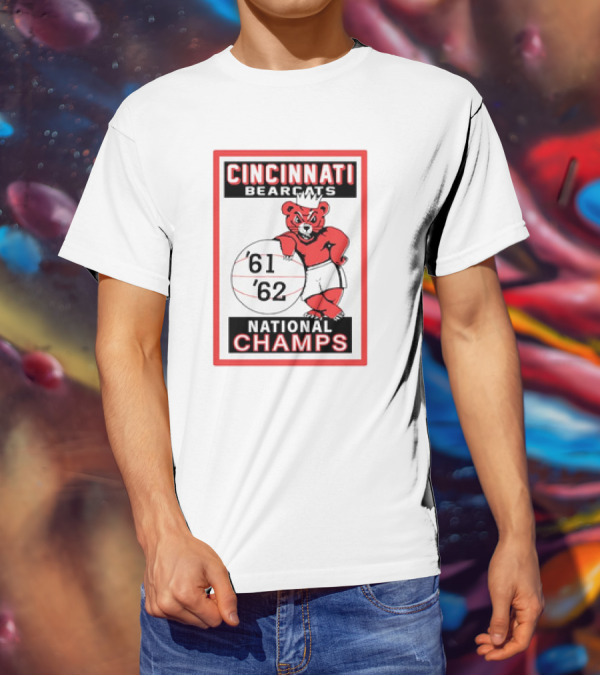 Cincinnati Bearcats 1961 1962 Basketball National Champs Retro T-Shirt