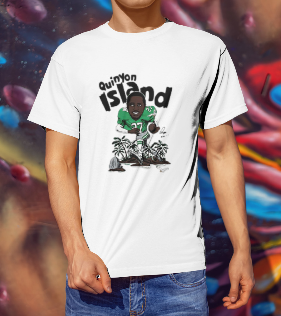 Quinyon Island Philadelphia Eagles Caricature T-Shirt