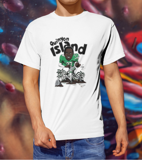 Quinyon Island Philadelphia Eagles Caricature T-Shirt
