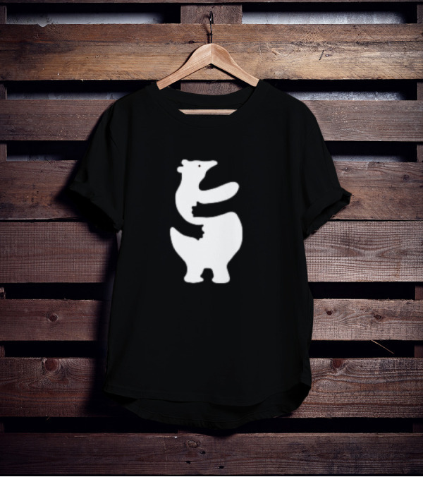 Polar Bear Hug Embrace Silhouette Funny T-Shirt