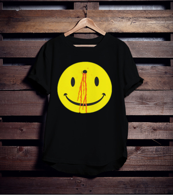 Wild Oats Shot Smiley Face Grunge T-Shirt