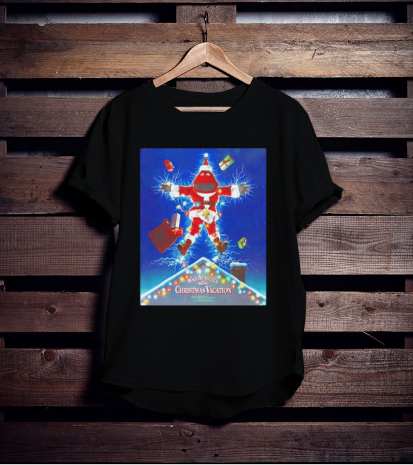 WKU Athletics Christmas Vacation Funny Santa Character On Rooftop With Presents T-Shirt