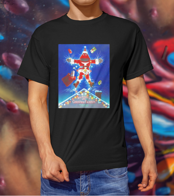 WKU Athletics Christmas Vacation Funny Santa Character On Rooftop With Presents T-Shirt
