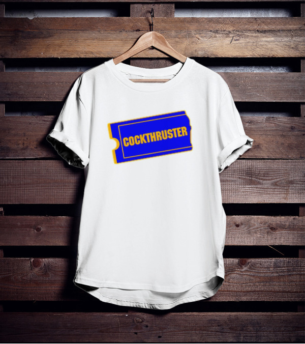 COCKTHRUSTER Blue And Yellow Ticket T-Shirt