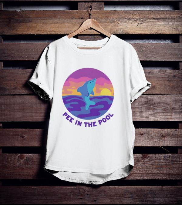 Dolphin Sunrise Pee In The Pool T-Shirt