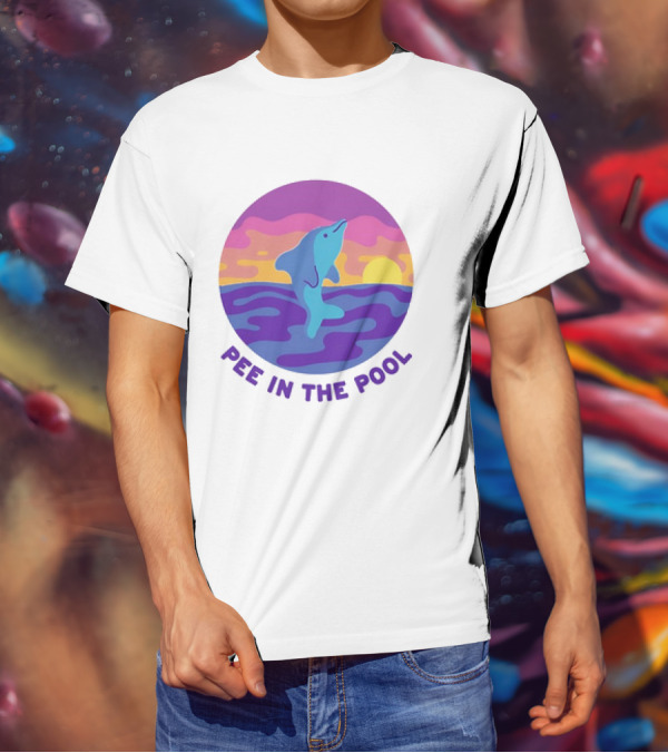 Dolphin Sunrise Pee In The Pool T-Shirt