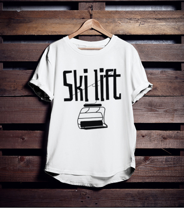 Ski Lift Chair Sketch T-Shirt