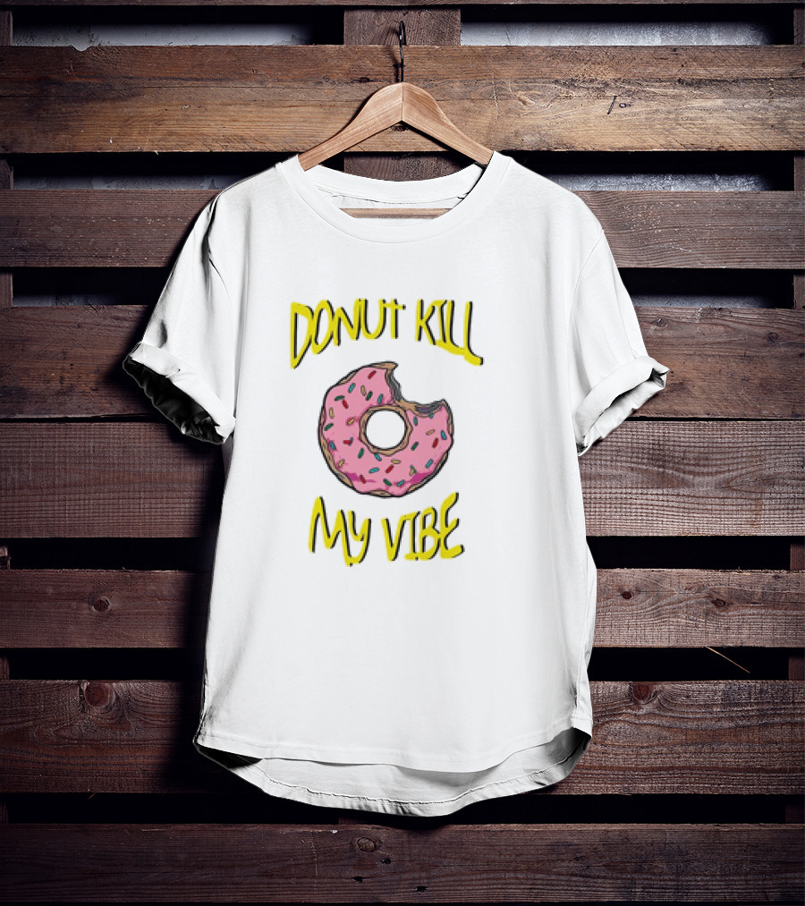 Donut Kill My Vibe Pink Sprinkled Doughnut T-Shirt
