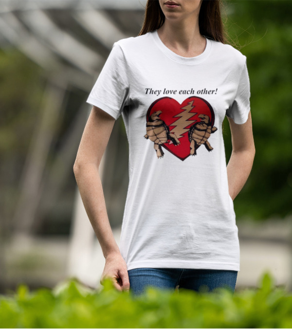 They Love Each Other Grateful Dead Heart Tortoises Valentine's Day T-Shirt