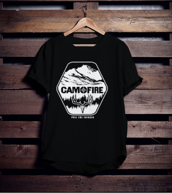 CAMOFIRE Pull The Trigger Mountains And Deer Antlers T-Shirt