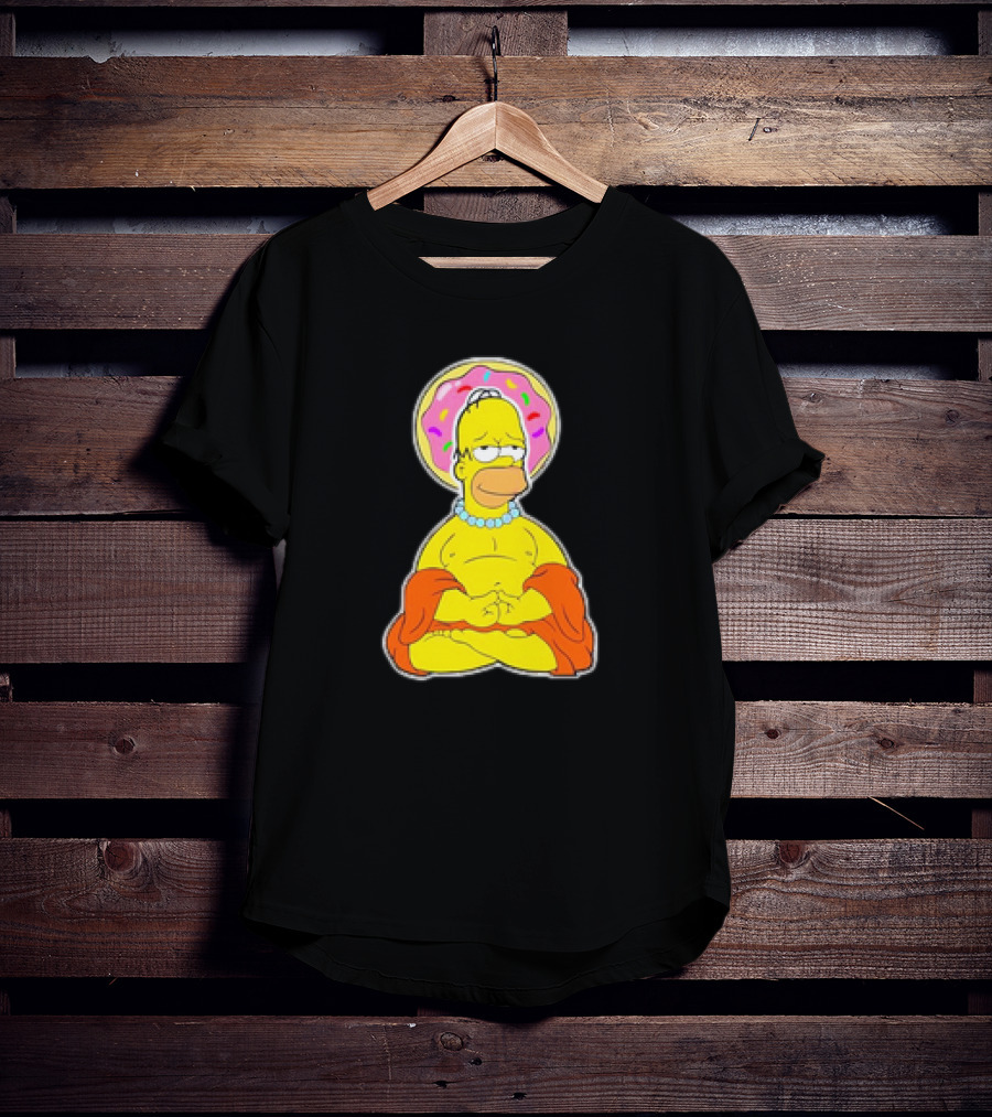Homer Simpson Doughnut Enlightenment Buddha T-Shirt
