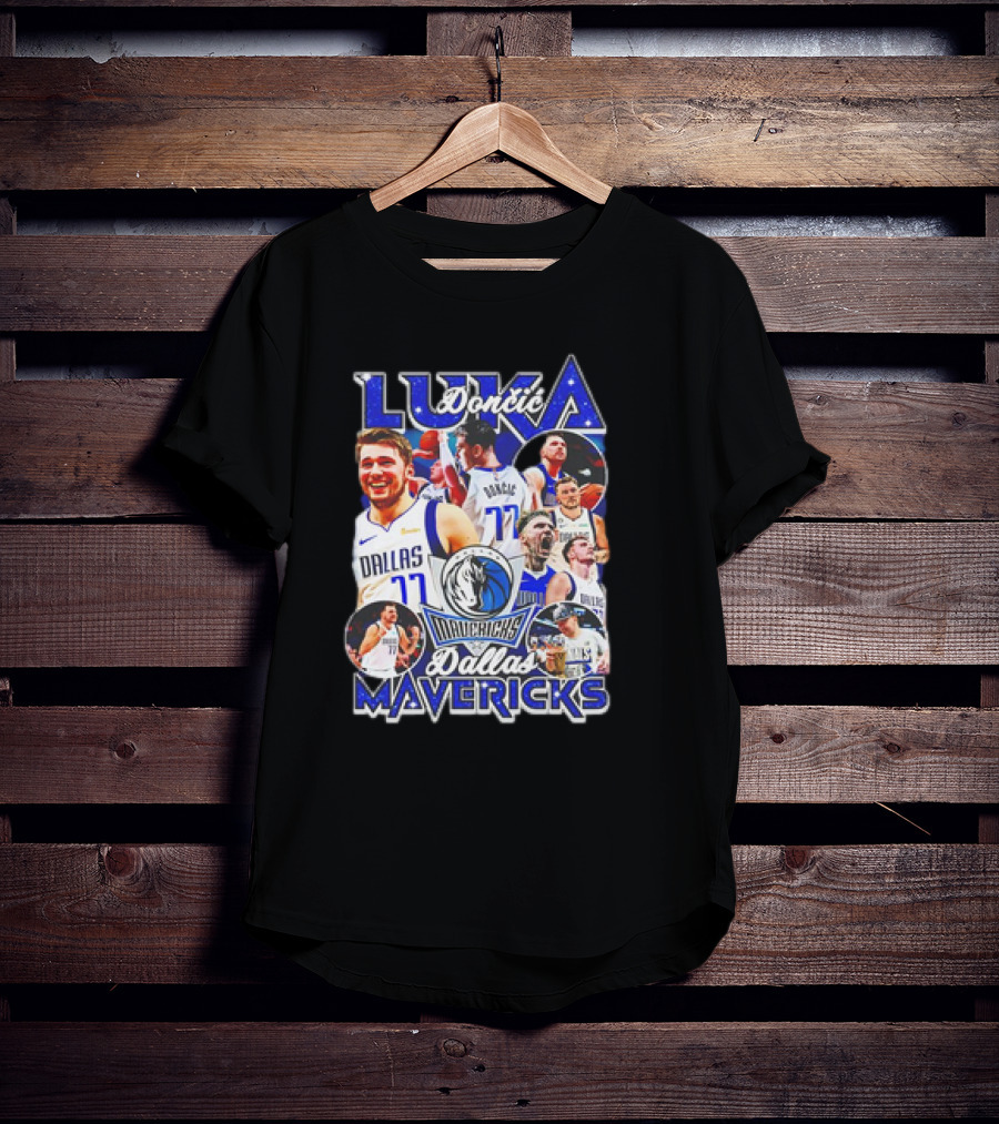 Luka Doncic Dallas Mavericks NBA Basketball Nostalgic 90s Retro Vibes T-Shirt