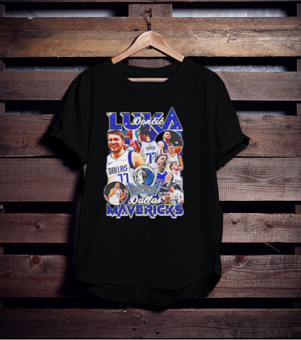 Luka Doncic Dallas Mavericks NBA Basketball Nostalgic 90s Retro Vibes T-Shirt