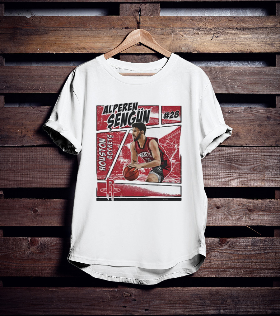 Alperen Sengun #28 Houston Rockets NBA Basketball Comic Vintage T-Shirt