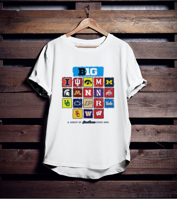 Big Ten Conference Logos Legacy Excellence Since 1888 T-Shirt