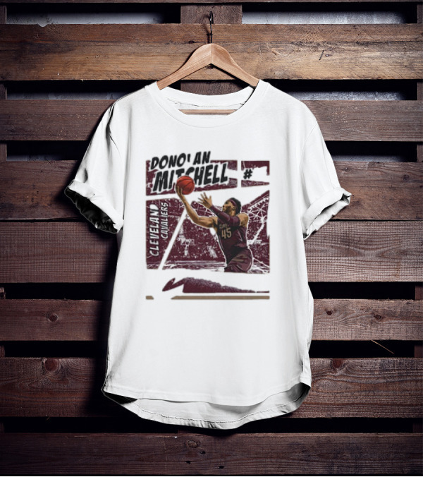 Donovan Mitchell Cleveland Cavaliers Basketball Comic Vintage 45 T-Shirt