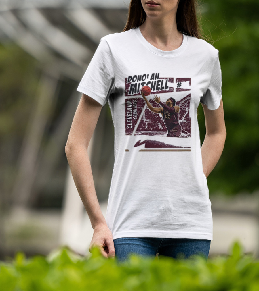 Donovan Mitchell Cleveland Cavaliers Basketball Comic Vintage 45 T-Shirt