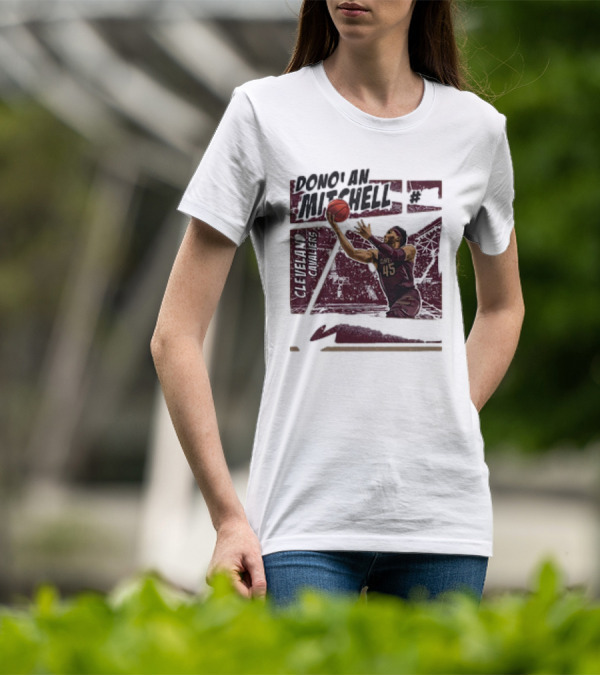 Donovan Mitchell Cleveland Cavaliers Basketball Comic Vintage 45 T-Shirt