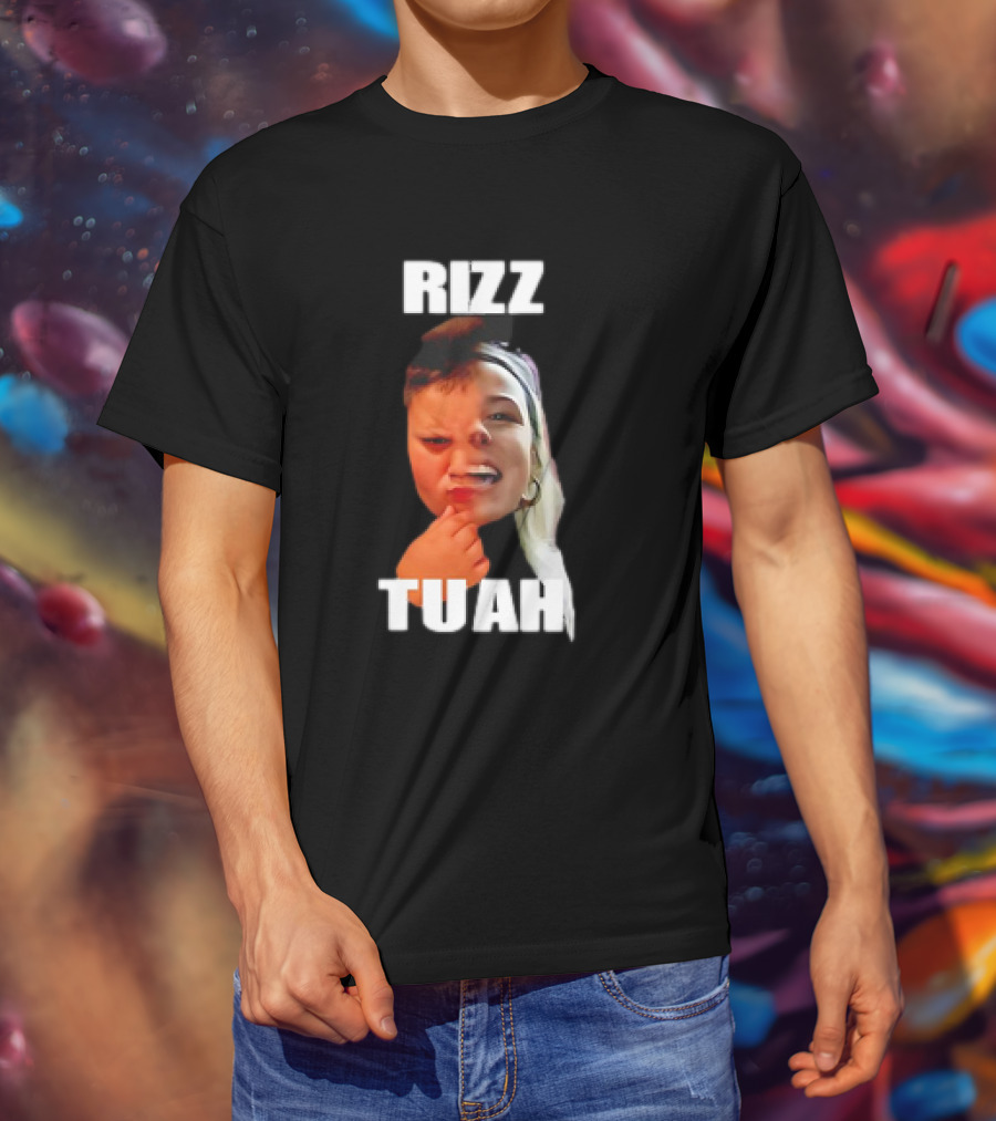 Rizz Tuah Hawk Rizzler Face Mashup T-Shirt