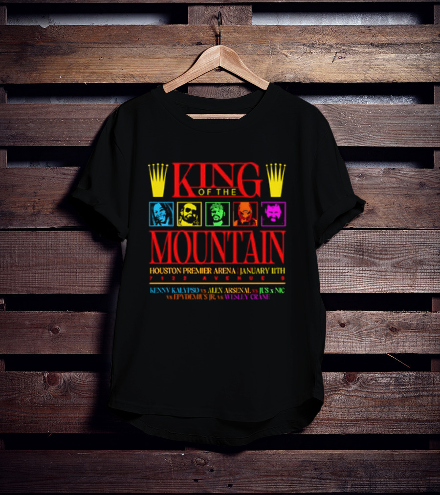 WrestleRave King Of The Mountain Houston Premier Arena January 11th T-Shirt