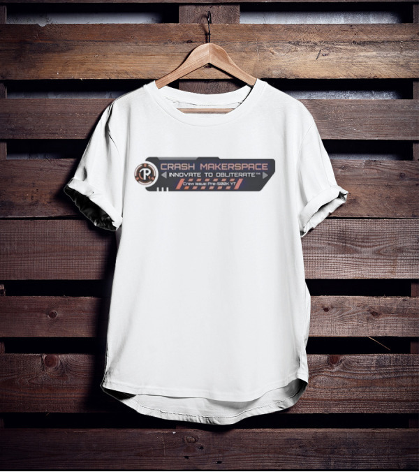 Crash Makerspace Innovate To Obliterate Crew Issue Pre-5282KT T-Shirt