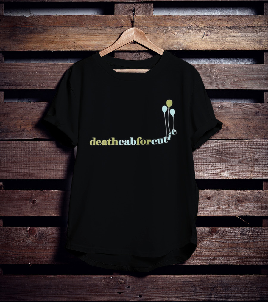 Death Cab For Cutie Balloon Text With Pastel Balloons T-Shirt