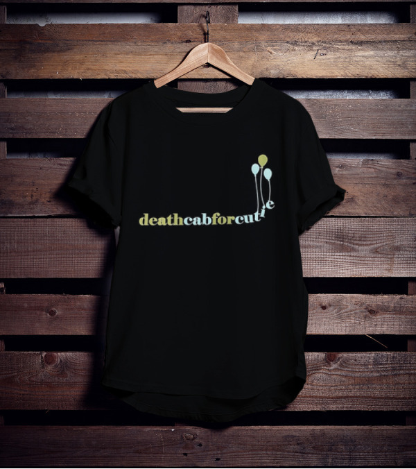 Death Cab For Cutie Balloon Text With Pastel Balloons T-Shirt