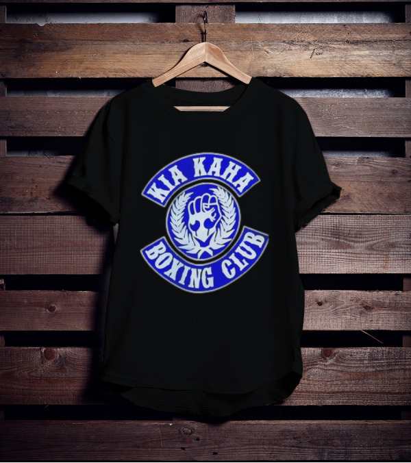 Kia Kaha Boxing Club Fist Logo With Laurel Wreath T-Shirt