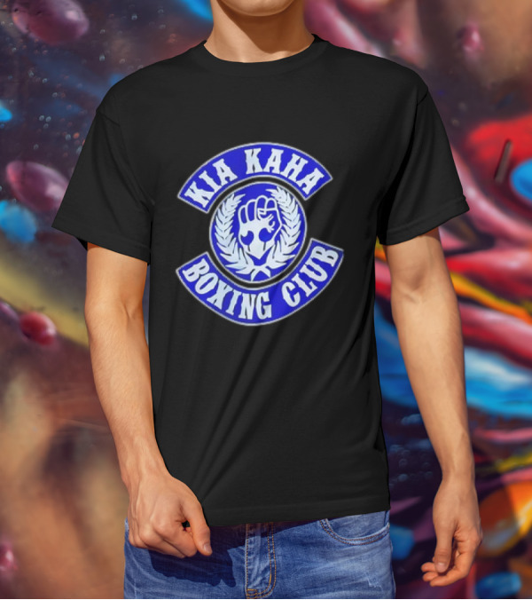 Kia Kaha Boxing Club Fist Logo With Laurel Wreath T-Shirt