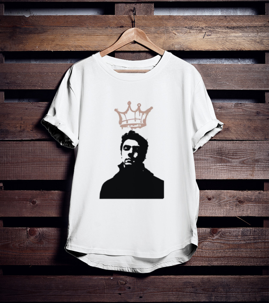 Mangione King Graffiti Crown Portrait Fitted Scoop T-Shirt