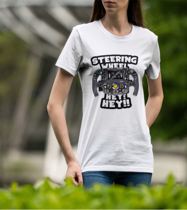 Steering Wheel Hey Kimi Raikkonen T-Shirt