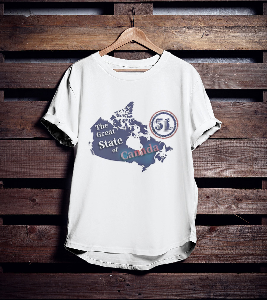 The Great State Of Canada 51st State Map T-Shirt