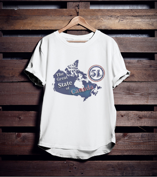 The Great State Of Canada 51st State Map T-Shirt