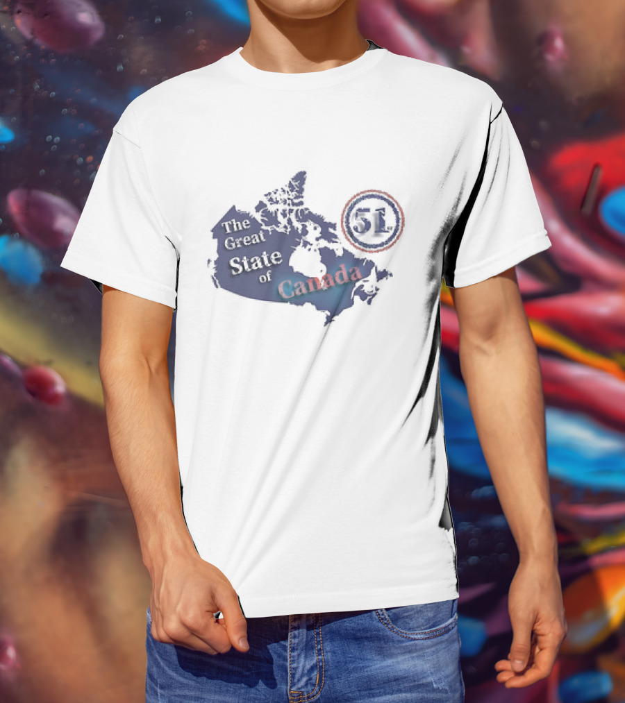 The Great State Of Canada 51st State Map T-Shirt