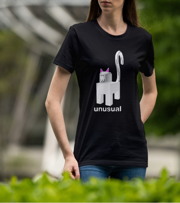 Unusual Meow V2 Blocky Cat T-Shirt