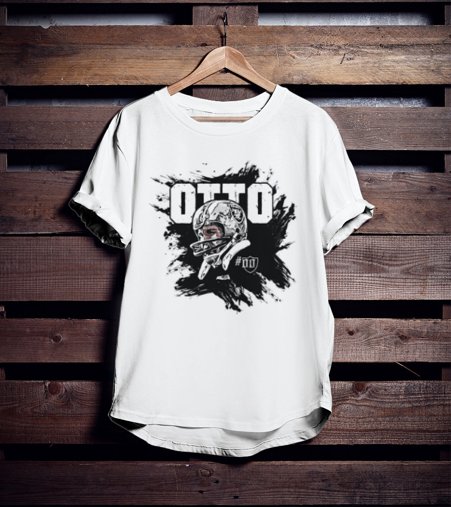 Jim Otto Double Zero Las Vegas Raiders NFL Football #00 Helmet Sketch T-Shirt