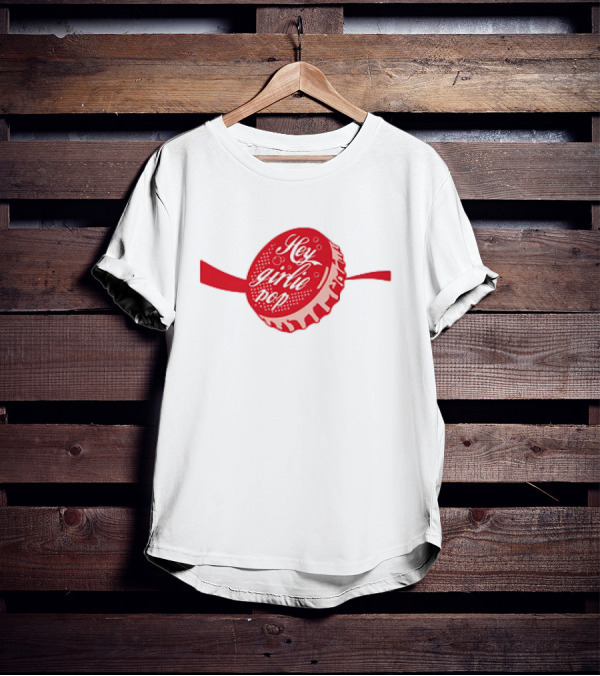 Hey Girlie Pop Soda Cap T-Shirt