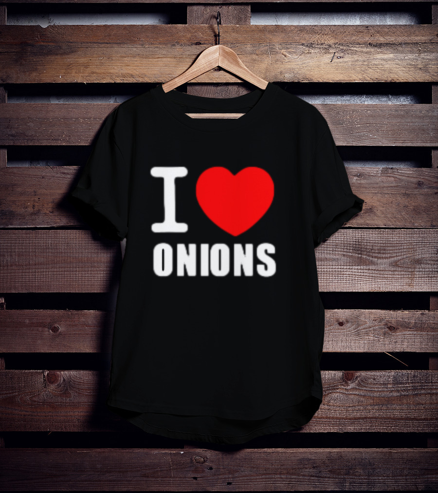 I Heart Onions Retro Love T-Shirt